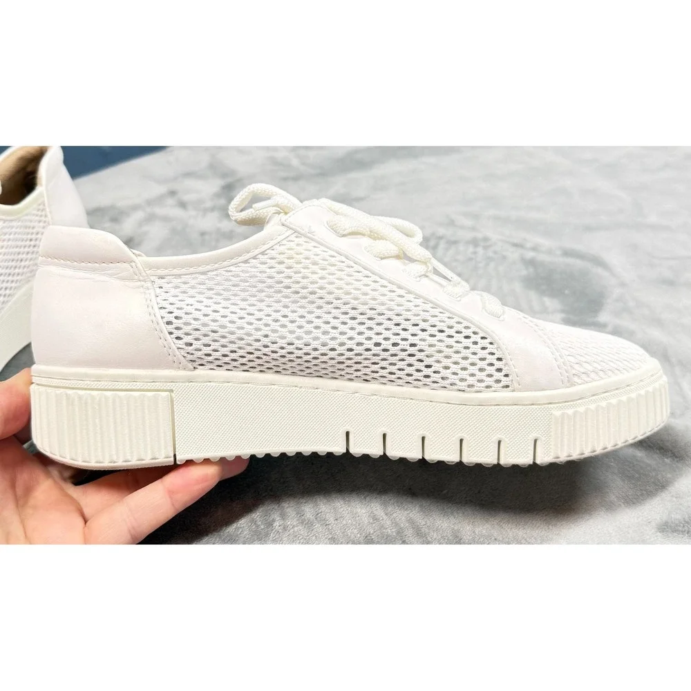 Naturalizer Soul Womens 10M Sneakers White Mesh Lace Up Platform Casual Shoes
